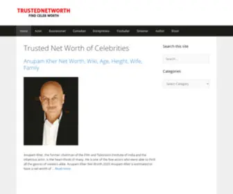 Trustednetworth.com(Explore Net Worth of Celebs Around The World) Screenshot