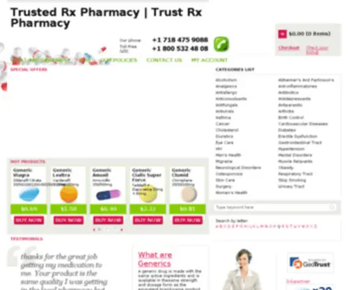 Trustedrxpharmacy.com(Trustedrxpharmacy) Screenshot