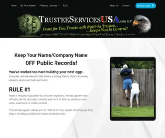 Trusteeservicesusa.com(PRIVACY is Your Foundation in Asset ProtectionYour ultimate goal for protecting your assets) Screenshot
