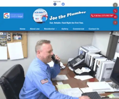 Trustjoetheplumber.com(Plumbing Services) Screenshot