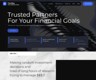 TrustQue.com(Financial Services) Screenshot