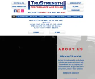 Trustrengthrehab.com(TruStrength Performance and Rehab) Screenshot