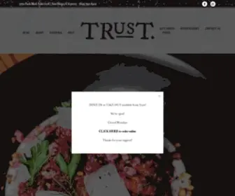 Trustrestaurantsd.com(TRUST Restaurant) Screenshot