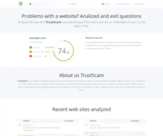 Trustscam.com(Find out if a website) Screenshot