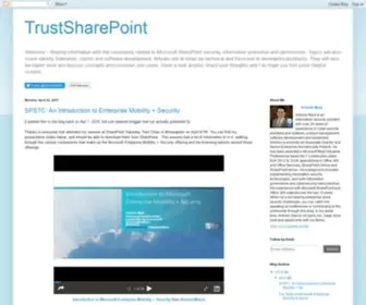 Trustsharepoint.com(A blog about Microsoft SharePoint Server & Foundation) Screenshot