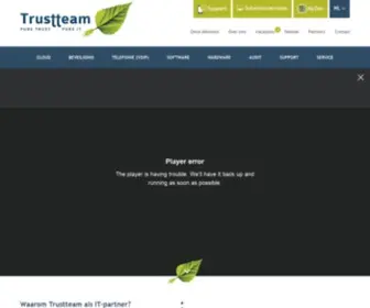 Trustteam.be(Cloud, hardware, software, telefonie) Screenshot
