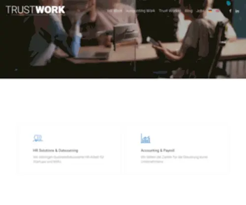 Trustwork.ch(Treuhand, Payroll, Outsourcing, Beratung, Start-ups und KMU) Screenshot