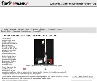 Trustywarns.com(Chicago Battery Backup Sump Pumps by Trusty Warns) Screenshot