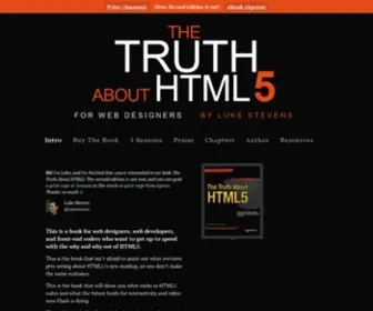 Truthabouthtml5.com(The Truth About HTML5 (For Web Designers) by Luke Stevens) Screenshot