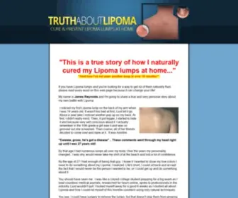 Truthaboutlipoma.com(Truth About Lipoma by James Reynolds) Screenshot