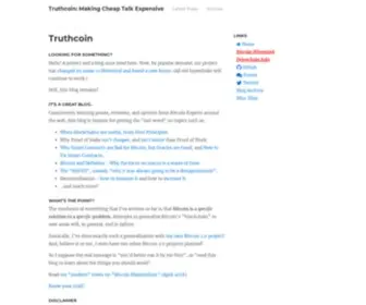 Truthcoin.info(Truthcoin info) Screenshot