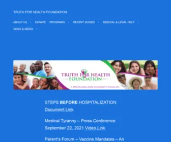 Truthforhealth.org(The Truth for Health Foundation) Screenshot