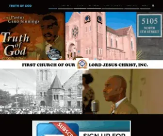 Truthofgod.com(First Church Of Our Lord Jesus Christ) Screenshot