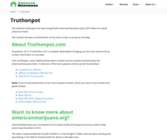 Truthonpot.com(Medical Marijuana) Screenshot
