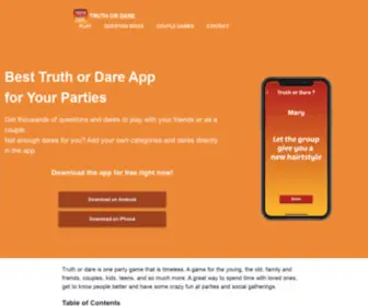 Truthordare-Game.com(Truth or dare) Screenshot