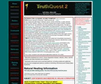 Truthquest2.com(Alternative Cancer Treatments) Screenshot