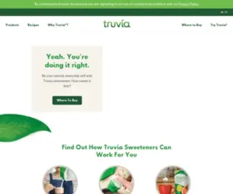 Truvia.com(Truvia® Original Sweetener) Screenshot