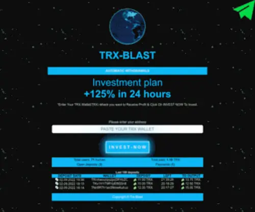 TRX-Blast.website(Домен) Screenshot