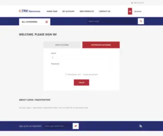 Trxe.com(TRX Electronics) Screenshot