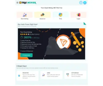 TRxminer.zone(Tron Cloud Mining) Screenshot