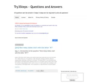 TRY3Steps.com(Questions and Answers) Screenshot