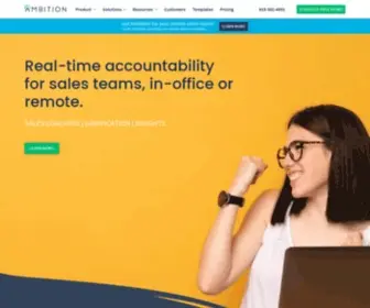 Tryambition.com(Sales Management Software Solutions) Screenshot