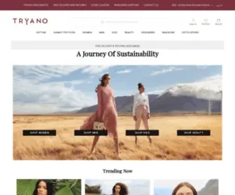 Tryano.com(Leading Luxury Fashion destination) Screenshot