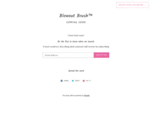 TRYblowoutbrush.com(Blowout Brush) Screenshot