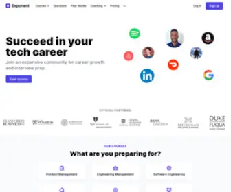 Tryexponent.com(Premium career advancement tools for PM) Screenshot