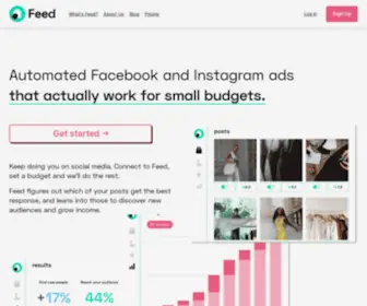 TRyfeed.co(Build an engaged audience with automated Facebook and Instagram advertising. Feed) Screenshot