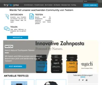 TRyforyou.de(Produkttests) Screenshot