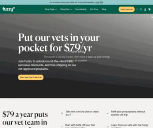 TRyfuzzy.com(Fuzzy Pet Health) Screenshot