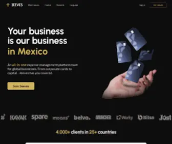 TRyjeeves.com(The Corporate Card Tailored For Global Startups) Screenshot