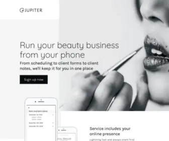 TRyjupiter.com(Scheduling and CRM Software for Beauty Professionals) Screenshot