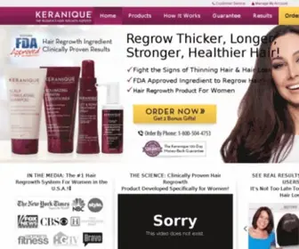 TRykeranique.com(Keranique hair products) Screenshot