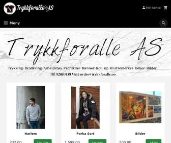 TRYKkforalle.no(TRYKKFORALLE AS) Screenshot