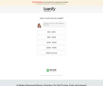 TRyloanify.com(Get a secure loan as soon as the next business day) Screenshot