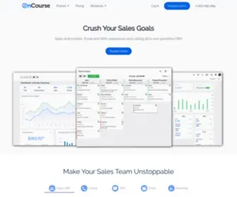 Tryoncourse.com(Oncourse CRM sales automation tool) Screenshot