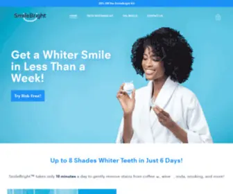 TRYsmilebright.com(Advanced teeth whitening kits and whitening products) Screenshot