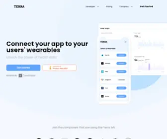 TRyterra.co(Fitness and Health API to connect all wearables to your app) Screenshot