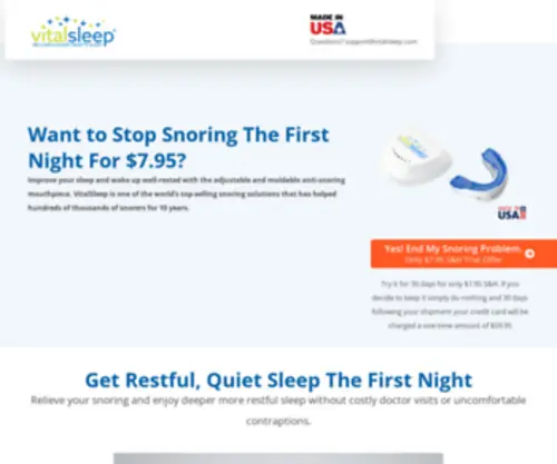 TRyvitalsleep.com(Vital Sleep Free Offer) Screenshot