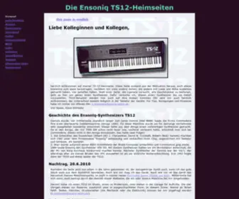 TS12.de(Die Ensoniq TS12 Heimseiten) Screenshot