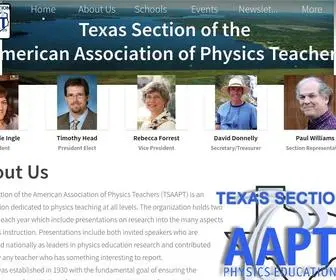 Tsaapt.net(The Texas Section of the American Association of Physics Teachers) Screenshot