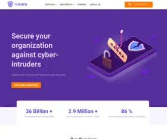 Tsaaro.com(Your Partner and Advisor to Ensure Data Privacy and Security) Screenshot