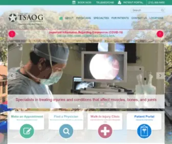 Tsaog.com(The San Antonio Orthopaedic Group) Screenshot