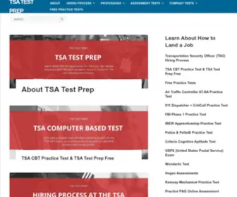 Tsatestprep.com(Prepare for the Transportation Security Administration (TSA) Assessments) Screenshot
