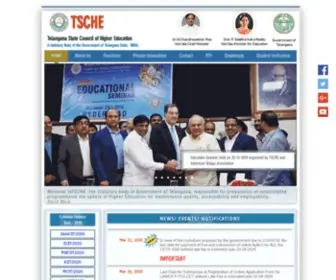 TSche.ac.in(Telangana State Council of Higher Education) Screenshot