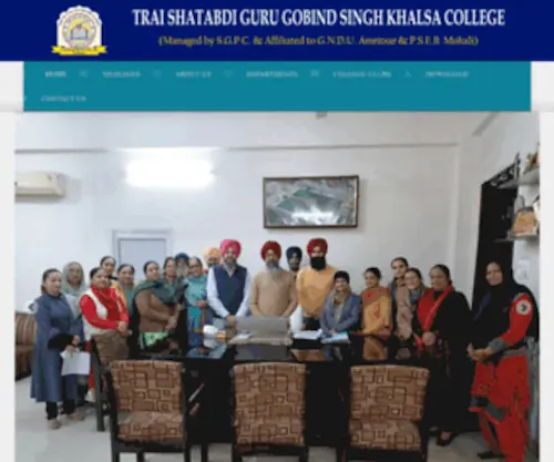 Tscollege.org(Trai Shatabdi GGS Khalsa College) Screenshot