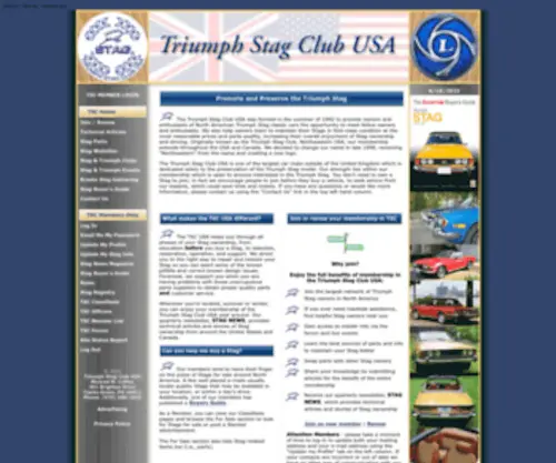 Tscusa.org(Triumph Stag Club USA) Screenshot