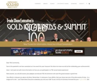 Tsegold100.com(Honoring the 100 Shows that Set the Gold Standard for the Trade Show Industry) Screenshot